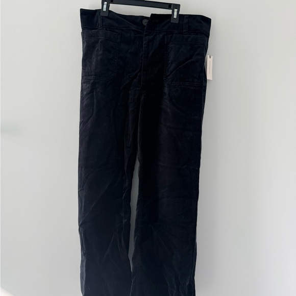 Maeve Pants - Maeve Velvet Black Wide Leg Pants